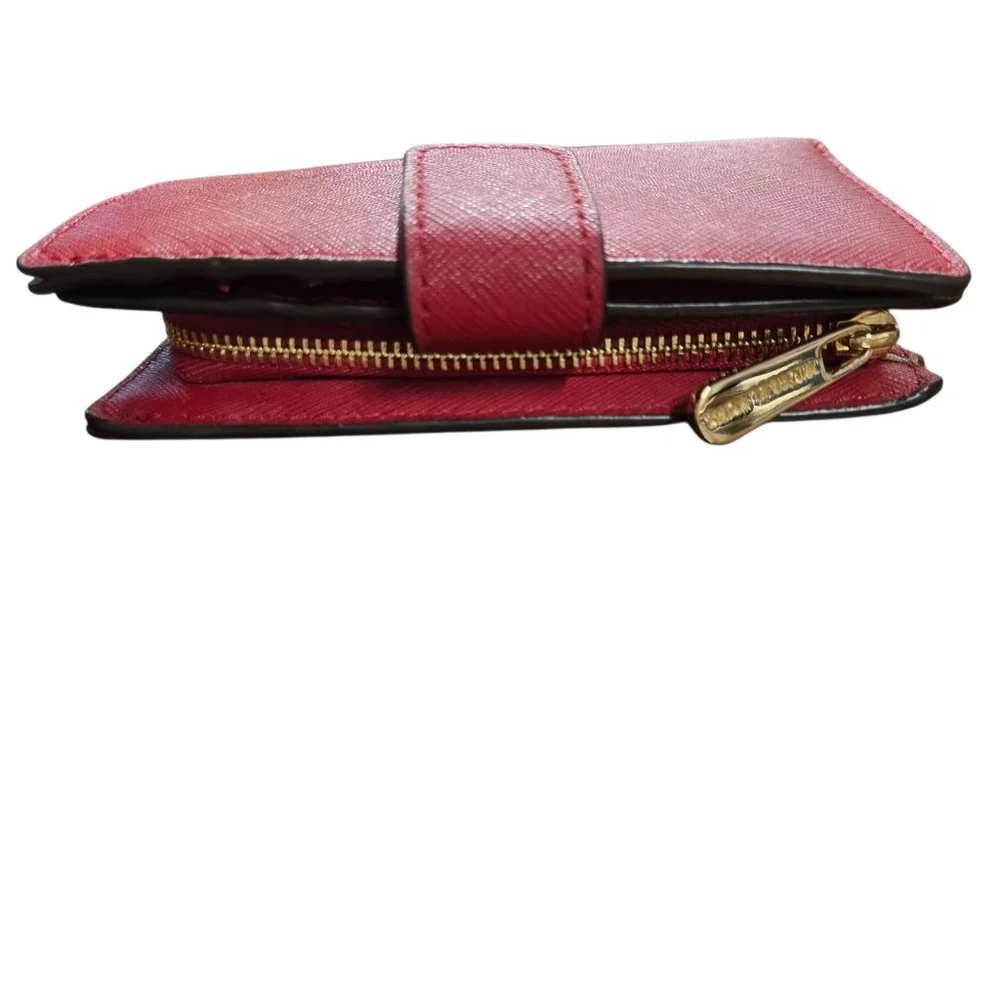 Michael Kors Jet Set Bifold Wallet Zippered Coin Leather Excellent Condition